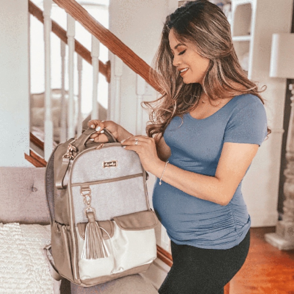 Itzy Ritzy Boss Diaper Bag Backpack - Vanilla Latte - Picture 8 of 13